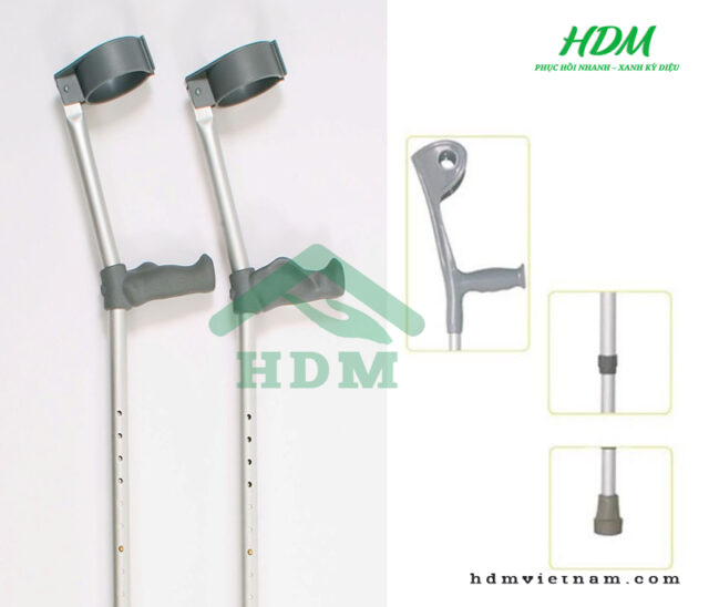 Nạng tựa khuỷu hợp kim nhôm HDM - Hình ảnh 2