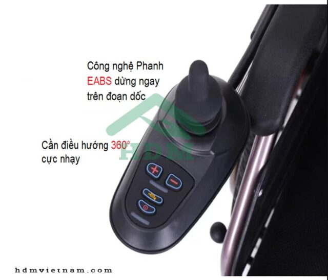Xe lăn điện ngả nằm thủ công vành đúc Color 180E - Hình ảnh 5