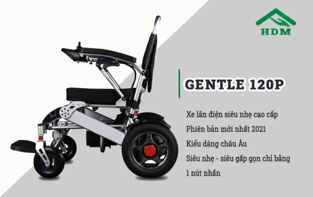 Xe lăn điện siêu nhẹ GENTLE 120P kiểu dáng châu Âu - Hình ảnh 4