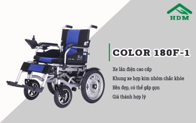 Xe lăn điện gấp gọn COLOR 180F-1 - Hình ảnh 2