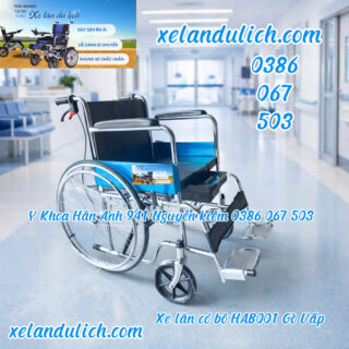 Xe Lăn Có Bô Cao Cấp HAB001 – Giá Tốt Nhất Gò Vấp | Dụng Cụ Y Khoa Hân Anh - TOP 1 GÒ VẤP - GIAO NHANH 30 PHÚT