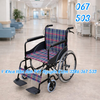 [MÃ HAT-001] Xe Lăn Tay Khung Sơn Tĩnh Điện Cao Cấp – Top 1 Lựa Chọn Tại Gò Vấp & TP.HCM