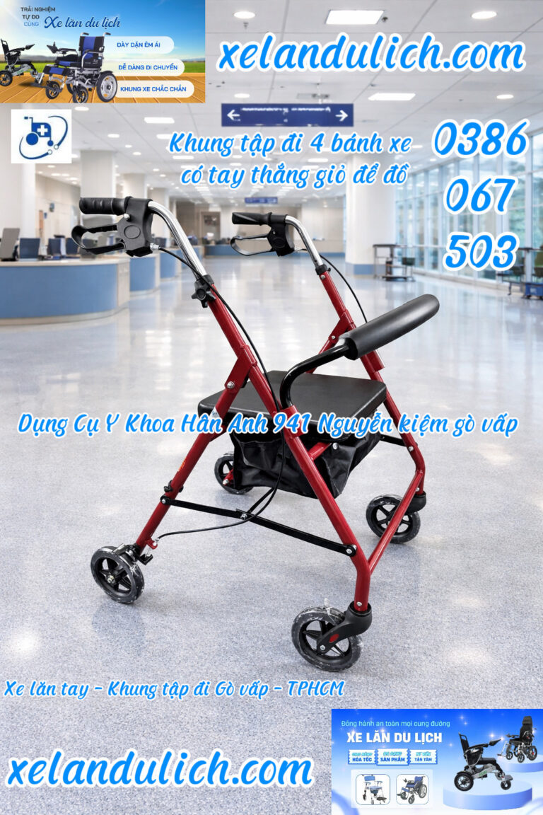Khung Tập Đi 4 Bánh Có Ghế Ngồi HAKHX-005 - Giá Tốt Nhất Gò Vấp & TPHCM
