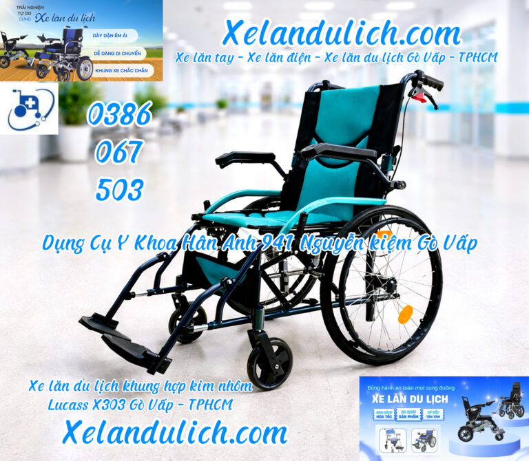 [Mã X303] Xe Lăn Du Lịch Khung Hợp Kim Nhôm Lucass X303 Cao Cấp – Giá Tốt Nhất Gò Vấp