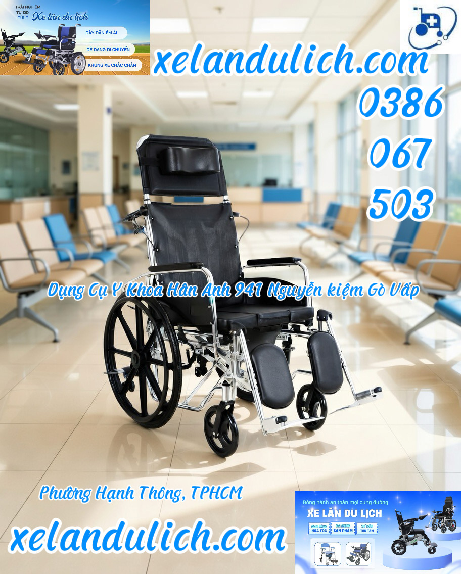 Xe Lăn Đa Năng Hợp Kim Nhôm Siêu Nhẹ HADN-608JB – Lựa Chọn Số 1 Tại Gò Vấp