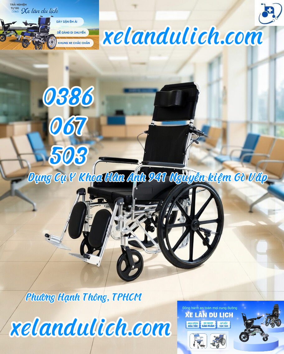 Xe Lăn Đa Năng Hợp Kim Nhôm Siêu Nhẹ HADN-608JB – Lựa Chọn Số 1 Tại Gò Vấp - Hình ảnh 2